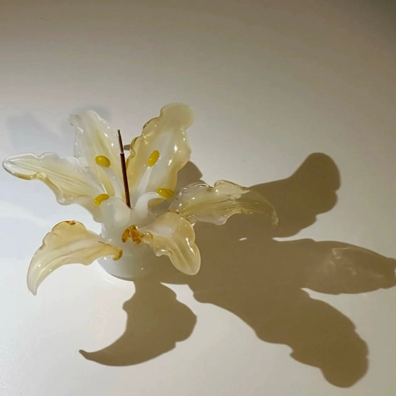 (feuil)LES. "Artistic Incense" Handcrafted Glass Incense Holder