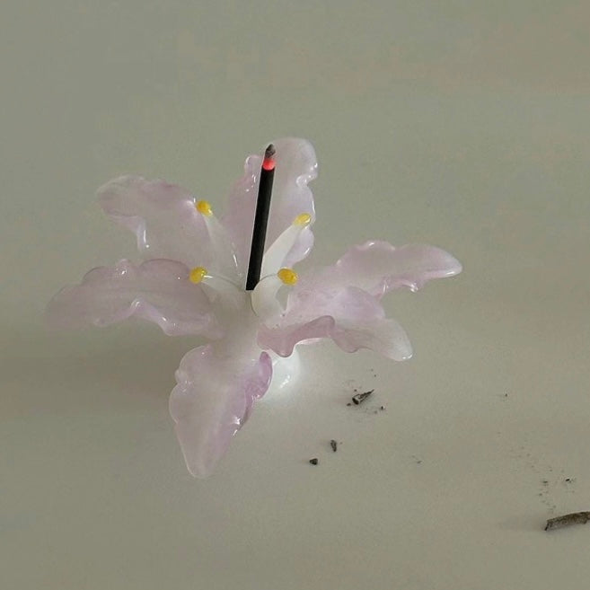 (feuil)LES. "Artistic Incense" Handcrafted Glass Incense Holder