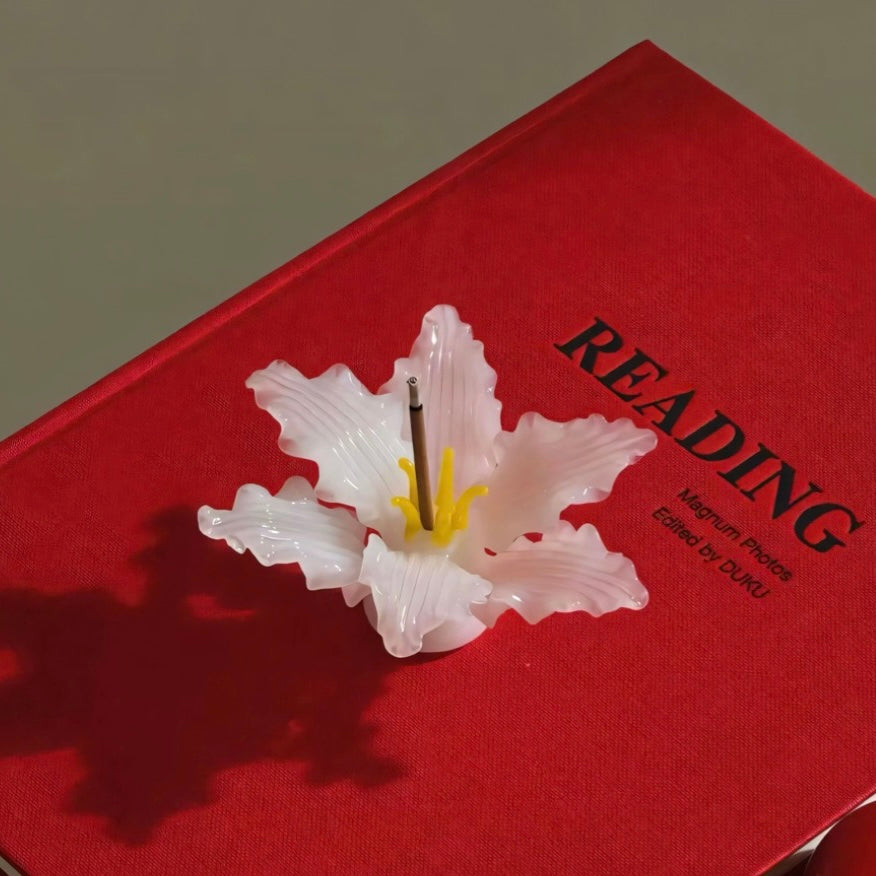 (feuil)LES. "Artistic Incense" Handcrafted Glass Incense Holder